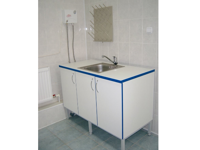 Стол с врезной мойкой из нержавеющей стали СОВЛАБ 1500 НЖ