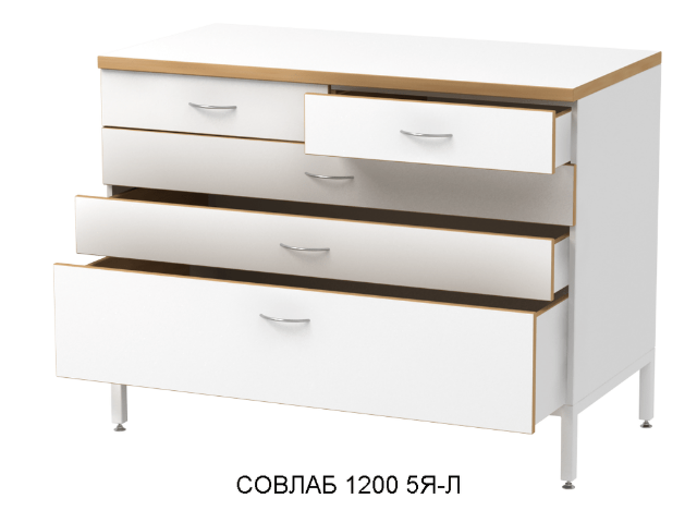 Стол-тумба для лабораторий СОВЛАБ 1200 5Я