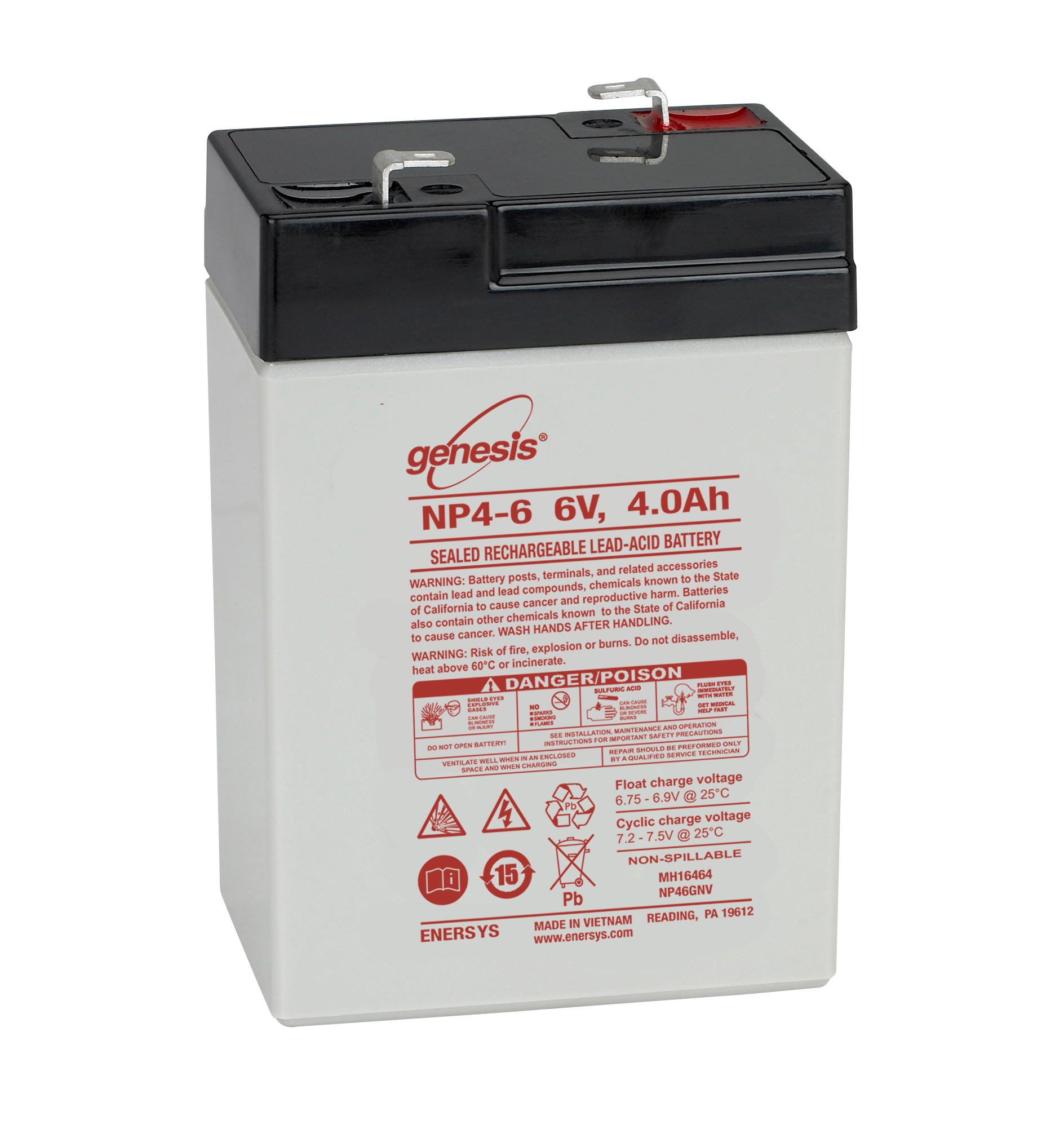 Герметичная перезаряжаемая батарея A&D (6V, 4Ач)