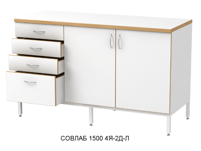 Стол-тумба для лабораторий СОВЛАБ 1200 4Я-2Д