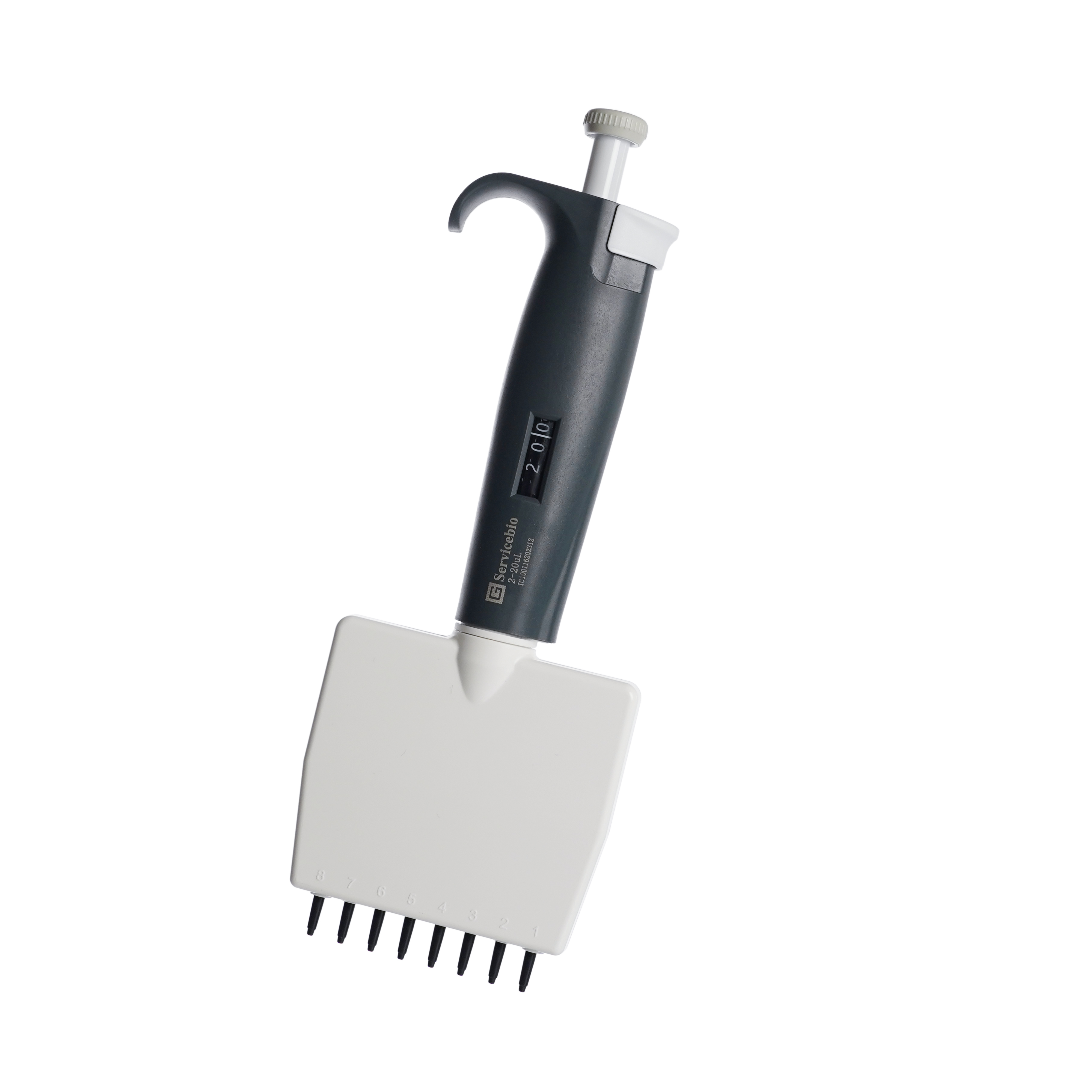 Многоканальная пипетка Servicebio, 2–20 мкл , SPIP-B20L (8 каналов) 