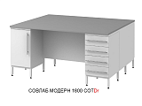 Стол островной на опорных трубах СОВЛАБ Mod. 1800 СОТ(__)